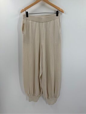 Free People Beach Ballon Knit Cream Pants Women’s Size L